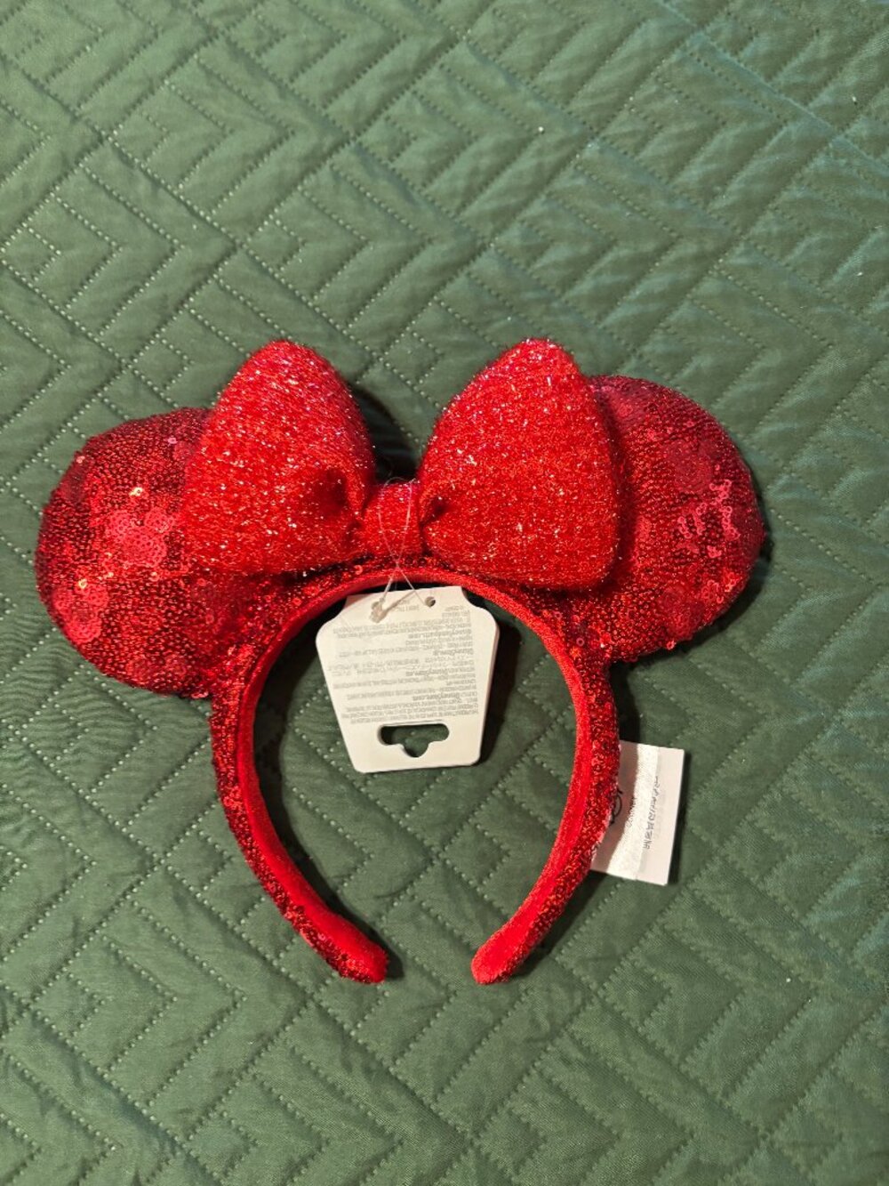 Disney Red Sequin Minnie Mouse Ears Headband